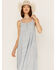 Cleo + Wolf Women's Tiered Relaxed Fit Midi Dress , Steel Blue, hi-res