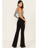 Shyanne Women's High Rise Stretch Flare Jeans, Black, hi-res