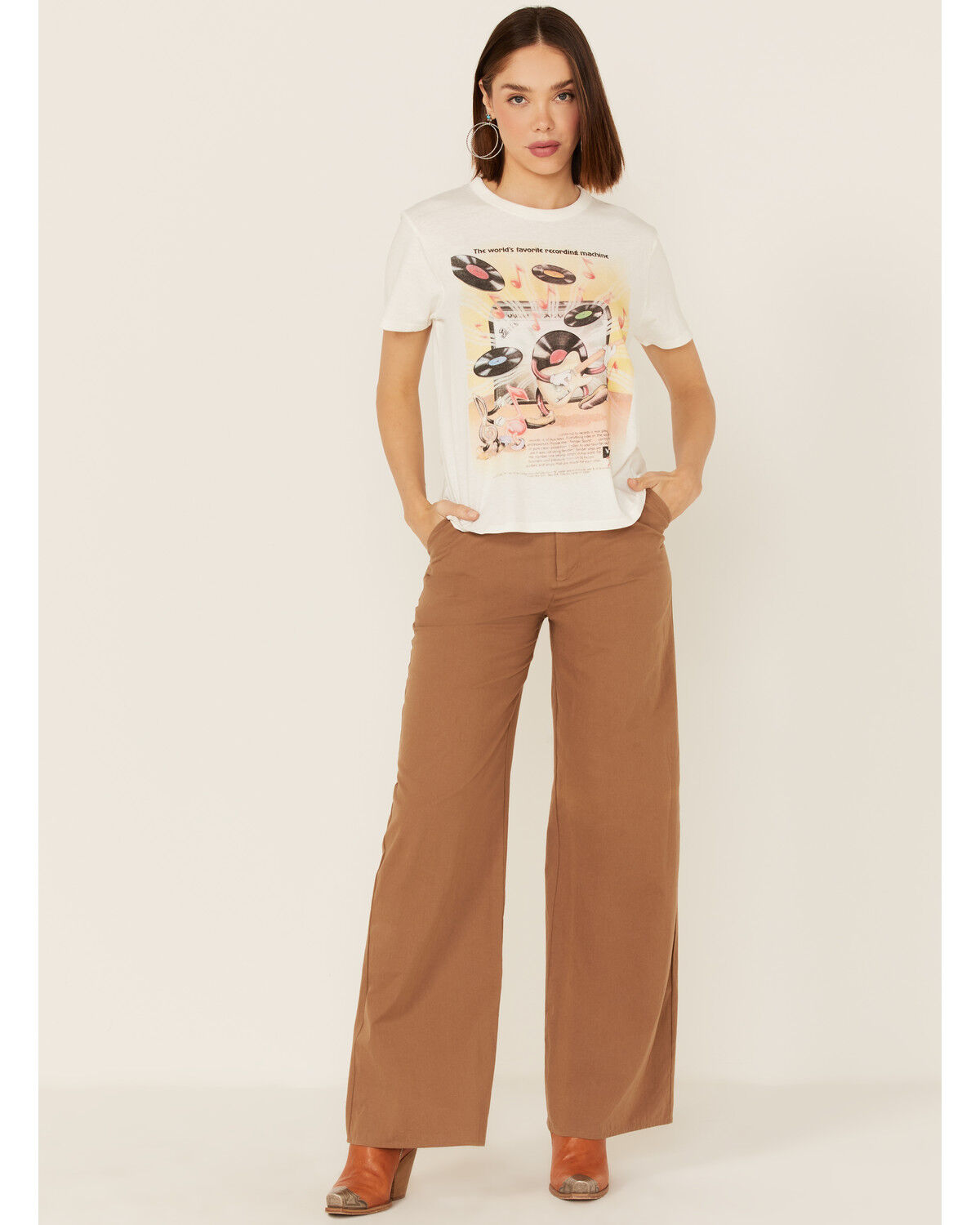Image #2 - Wrangler X Fender Women's Relaxed Record Graphic Tee, , hi-res