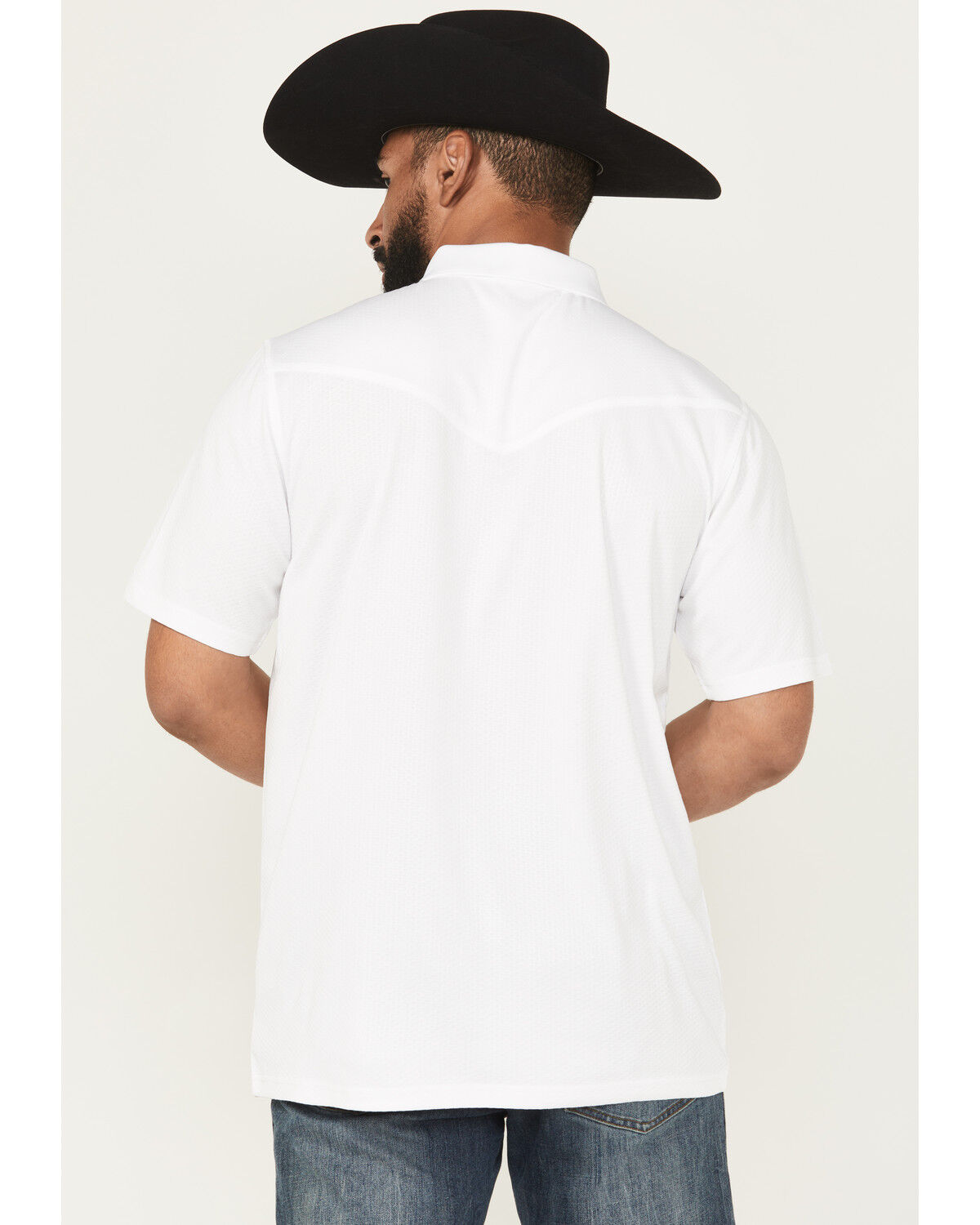 Image #4 - RANK 45® Men's Pickup Dobby Geo Print Short Sleeve Button-Down Polo, White, hi-res