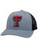 Hooey Men's Texas Tech University Logo Mesh-Back Trucker Cap , Grey, hi-res