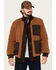 Image #2 - Brothers and Sons Men's Hashem 3 in 1 Sherpa Lined Jacket, Brown, hi-res