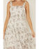 Image #3 - Yura Women's Floral Print Sleeveless Midi Dress, White, hi-res