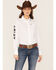 Ariat Women's R.E.A.L. Team Kirby Logo Long Sleeve Button Down Stretch Shirt, White, hi-res