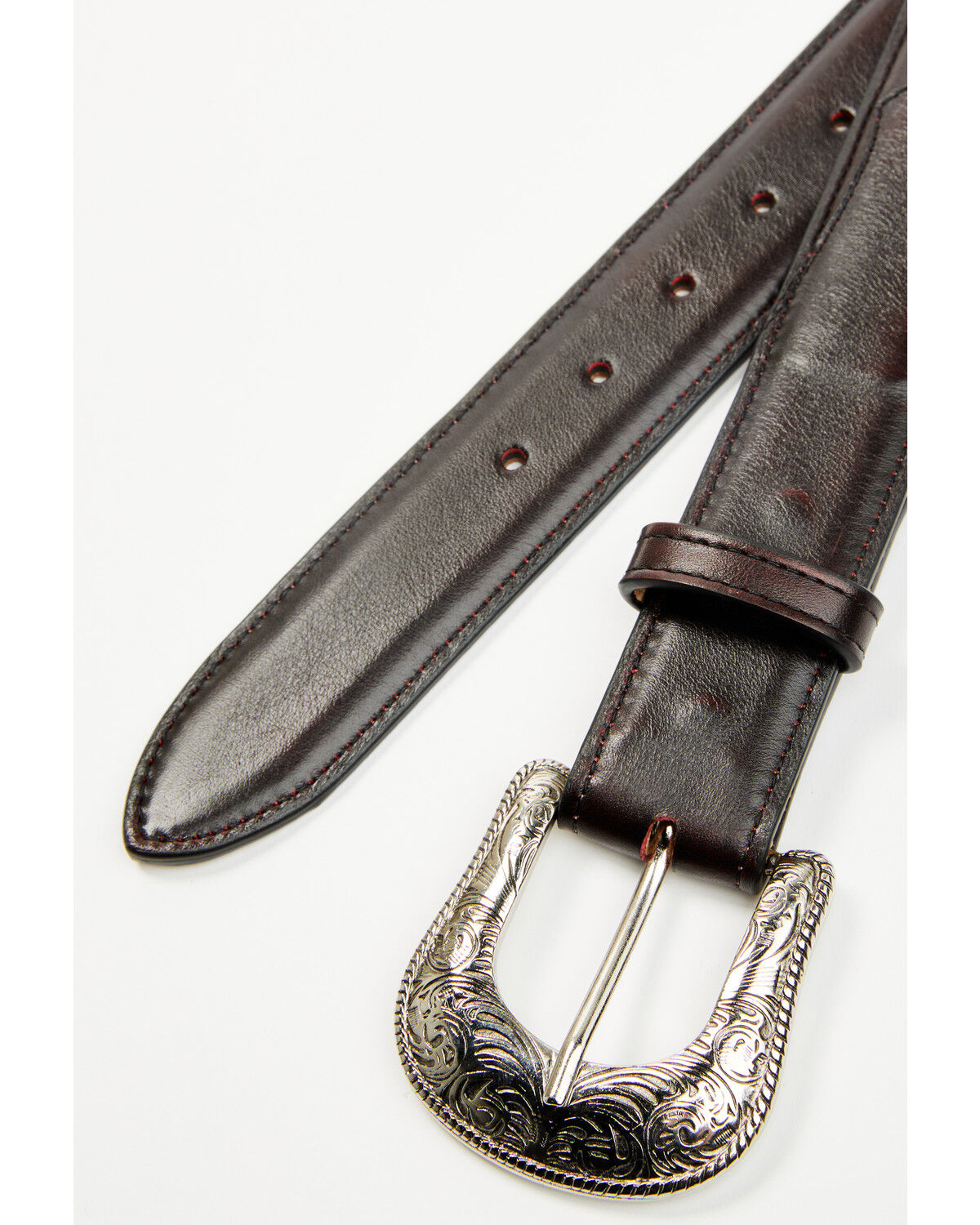 Image #5 - Cody James Black 1978® Men's Smooth Leather Belt, Black Cherry, hi-res