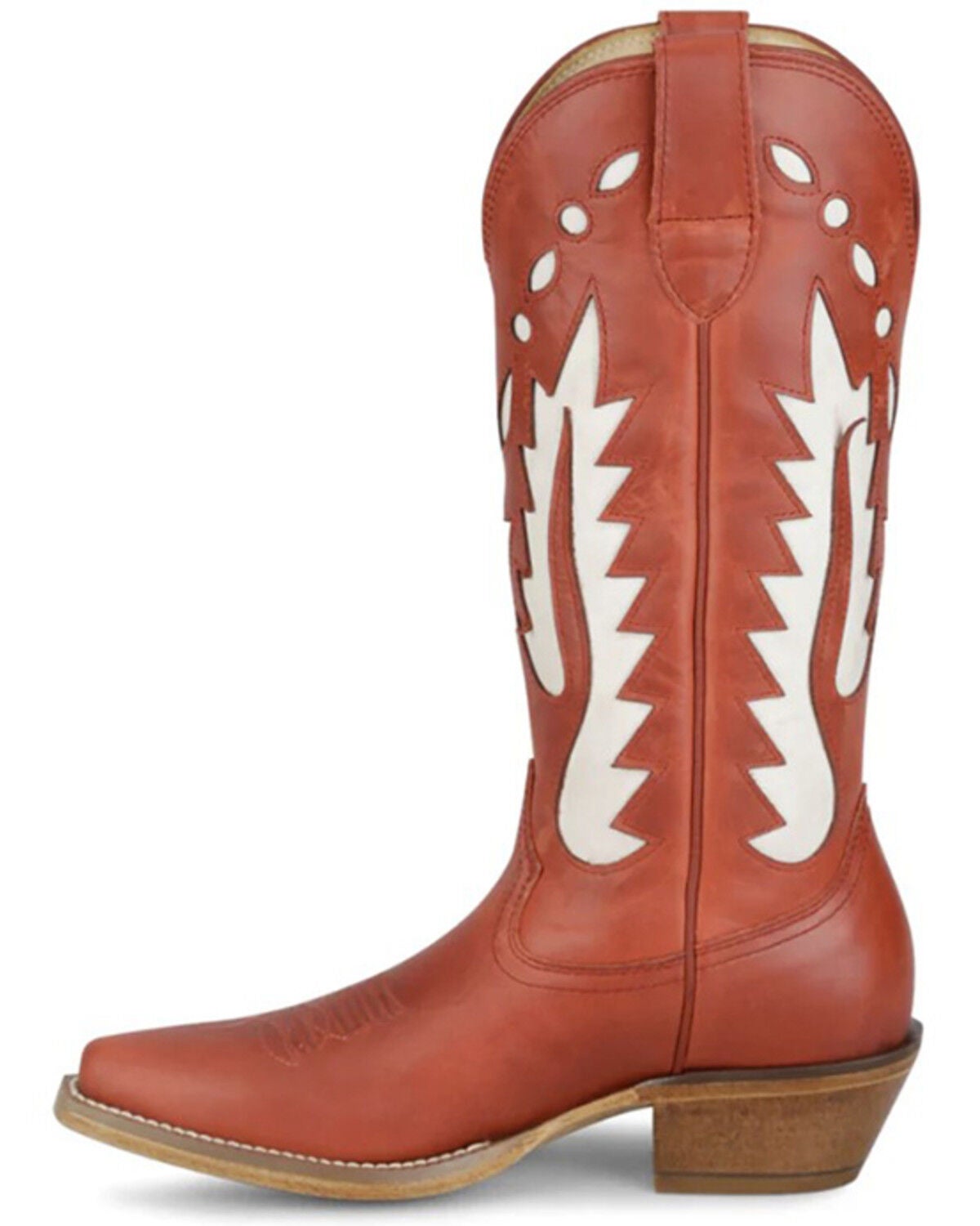 Image #3 - Justin Women's Evelyn Western Boots - Snip Toe, Red, hi-res