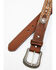 Cody James Men's Southwestern Concho Ribbon Inlay Belt, Lt Brown, hi-res