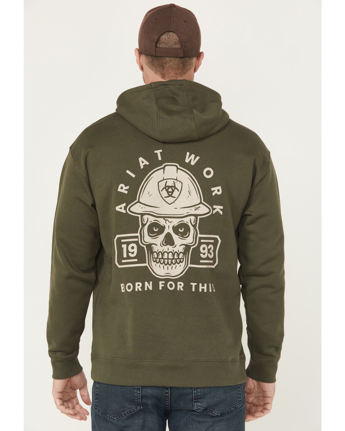 Ariat Men's Rebar Workman Hardhead Hooded Sweatshirt, Green, hi-res