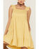 Image #2 - Mittoshop Women's Ruffle Stripe Dress, Yellow, hi-res