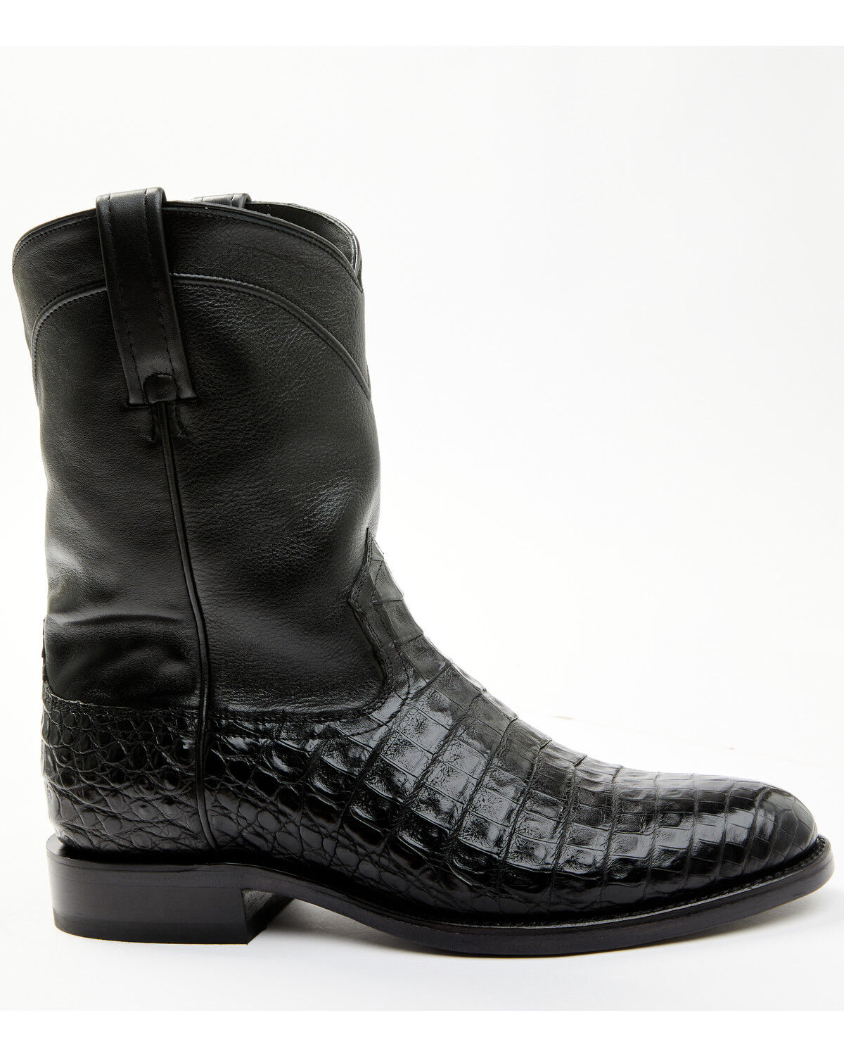 Image #4 - Cody James Black 1978® Men's Carmen Exotic Caiman Belly Roper Boots - Round Toe, Black, hi-res