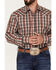 Image #3 - Stetson Men's Fancy Medium Plaid Print Long Sleeve Pearl Snap Western Shirt, Wine, hi-res