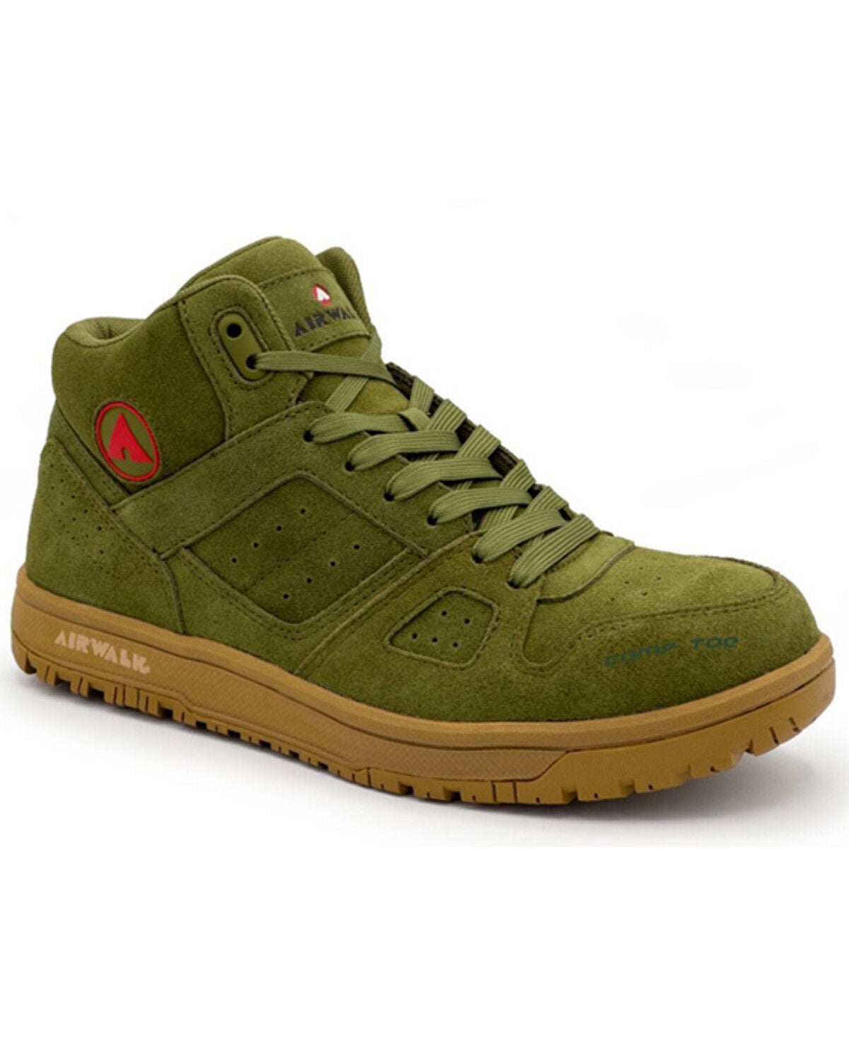 Airwalk Men's Mongo Mid Work Shoes - Composite Toe, Olive, hi-res