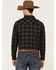 Cody James Men's Hunter Green Workhorse Plaid Long Sleeve Snap Western Flannel Shirt , Hunter Green, hi-res