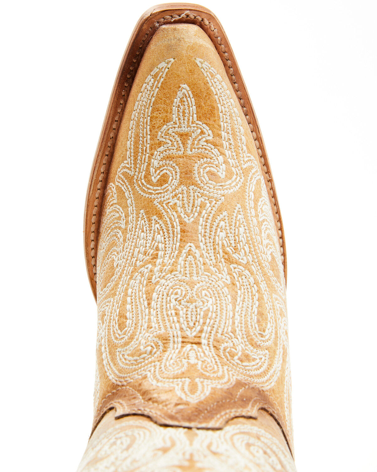 Image #6 - Corral Women's Crackled Western Boots - Snip Toe, Beige, hi-res