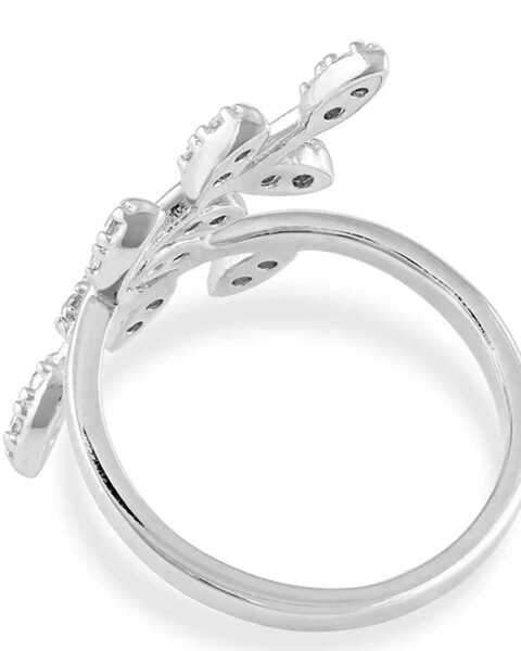 Image #2 - Montana Silversmiths Women's Sacred Forest Crystal Wrap Ring, Silver, hi-res