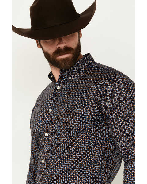 Image #2 - Cody James Men's Last Call Geo Print Long Sleeve Button-Down Shirt, Navy, hi-res
