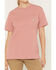 Image #3 - Carhartt Women's Loose Fit Heavyweight Short Sleeve Pocket T-Shirt, Rose, hi-res