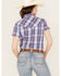 Image #4 - Rough Stock by Panhandle Plaid Print Short Sleeve Stretch Pearl Snap Western Shirt, Multi, hi-res