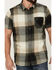 Image #3 - Brothers and Sons Men's Tooele Plaid Print Short Sleeve Button Down Western Shirt , Dark Grey, hi-res