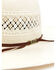 American Hat Company Men's 5" Open Crown Western Straw Hat , Natural, hi-res