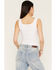 Image #4 - Ash & Violet Women's Solid Eyelet Sleeveless Tank Top, White, hi-res