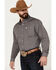 C‌inch Men's Solid Dove Gray Button Long Sleeve Shirt, Grey, hi-res