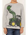 John Deere Boys' Bucket Tracker Long Sleeve Graphic T-Shirt, Heather Grey, hi-res