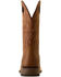 Image #3 - Ariat Men's Highland Toughstock Distressef Performance Western Boots - Broad Square Toe, Brown, hi-res