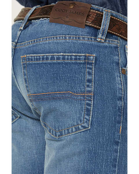 Image #4 - Cody James Men's Buffalo Stackable Medium Wash Stretch Straight Denim Jeans, Medium Wash, hi-res