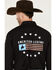 Image #4 - RANK 45® Men's American Legend Logo Performance Twill Long Sleeve Pearl Snap Western Shirt, Black, hi-res