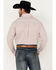 Image #4 - Justin Men's Boot Barn Exclusive JustFlex Geo Print Long Sleeve Button-Down Western Shirt , Red, hi-res