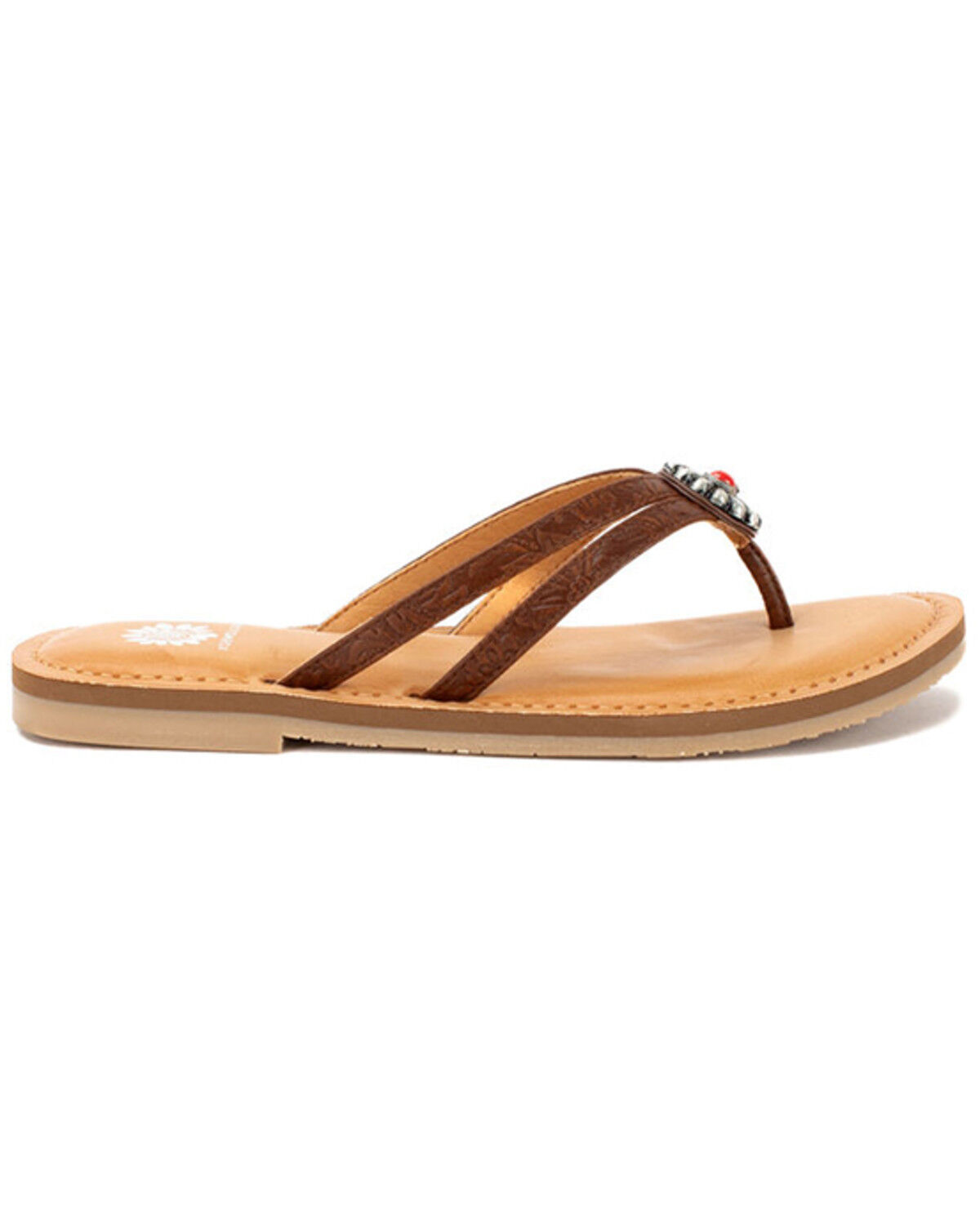Image #2 - Yellow Box Women's Diggins Flip-Flops, Tan, hi-res