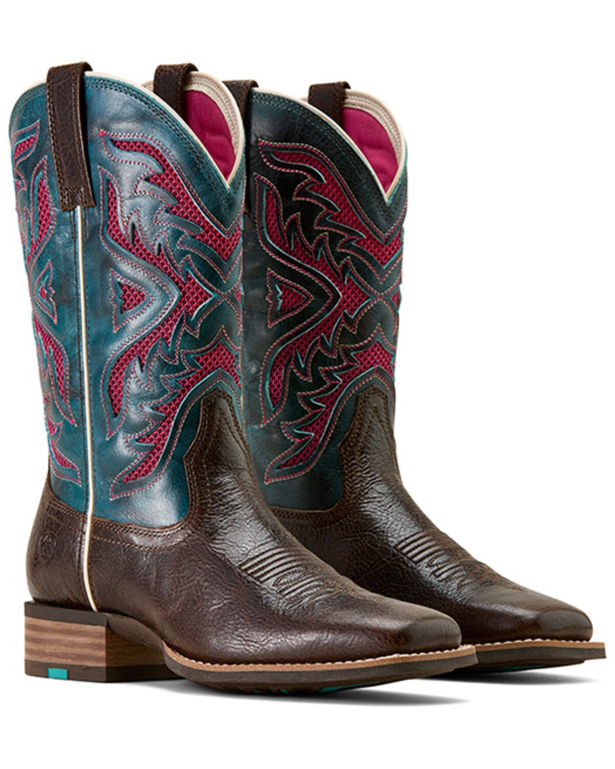 Image #2 - Ariat Women's San Angelo VentTEK 360 Performance Western Boots - Broad Square Toe, Chocolate, hi-res