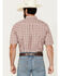 Image #4 - Ariat Men's Pro Series Thatcher Plaid Print Short Sleeve Button-Down Western Shirt , Dark Pink, hi-res