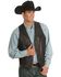Image #1 - Scully Men's Whipstitch Lamb Leather Vest, Black, hi-res