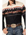 Image #3 - Roper Men's Vintage Horse Print Long Sleeve Snap Western Shirt, Black, hi-res