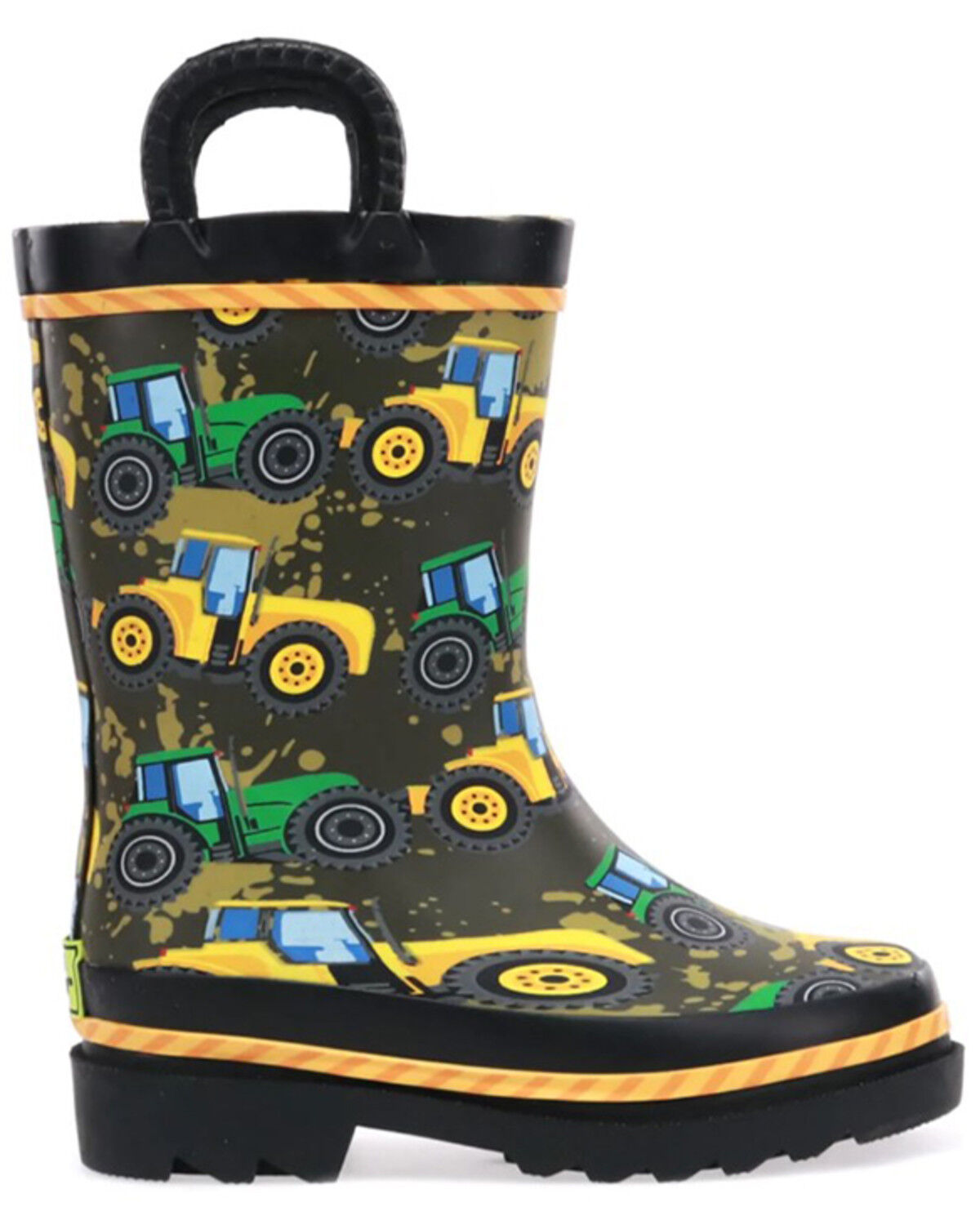 Image #2 - Western Chief Boys' Tractor Tough Rain Boots, Taupe, hi-res