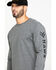 Image #5 - Hawx Men's Gray Logo Sleeve Long Sleeve Work T-Shirt - Tall, Heather Grey, hi-res