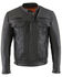Image #1 - Milwaukee Leather Men's Vented Scooter Zip-Front CoolTec Leather Jacket, Black, hi-res