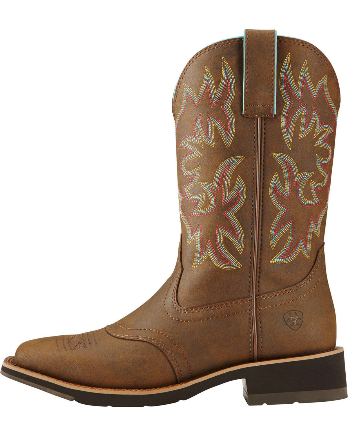 Image #2 - Ariat Women's Delilah Western Performance Boots - Broad Square Toe, Brown, hi-res