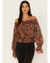 Image #1 - Flying Tomato Women's Paisley Print Off The Shoulder Top, , hi-res