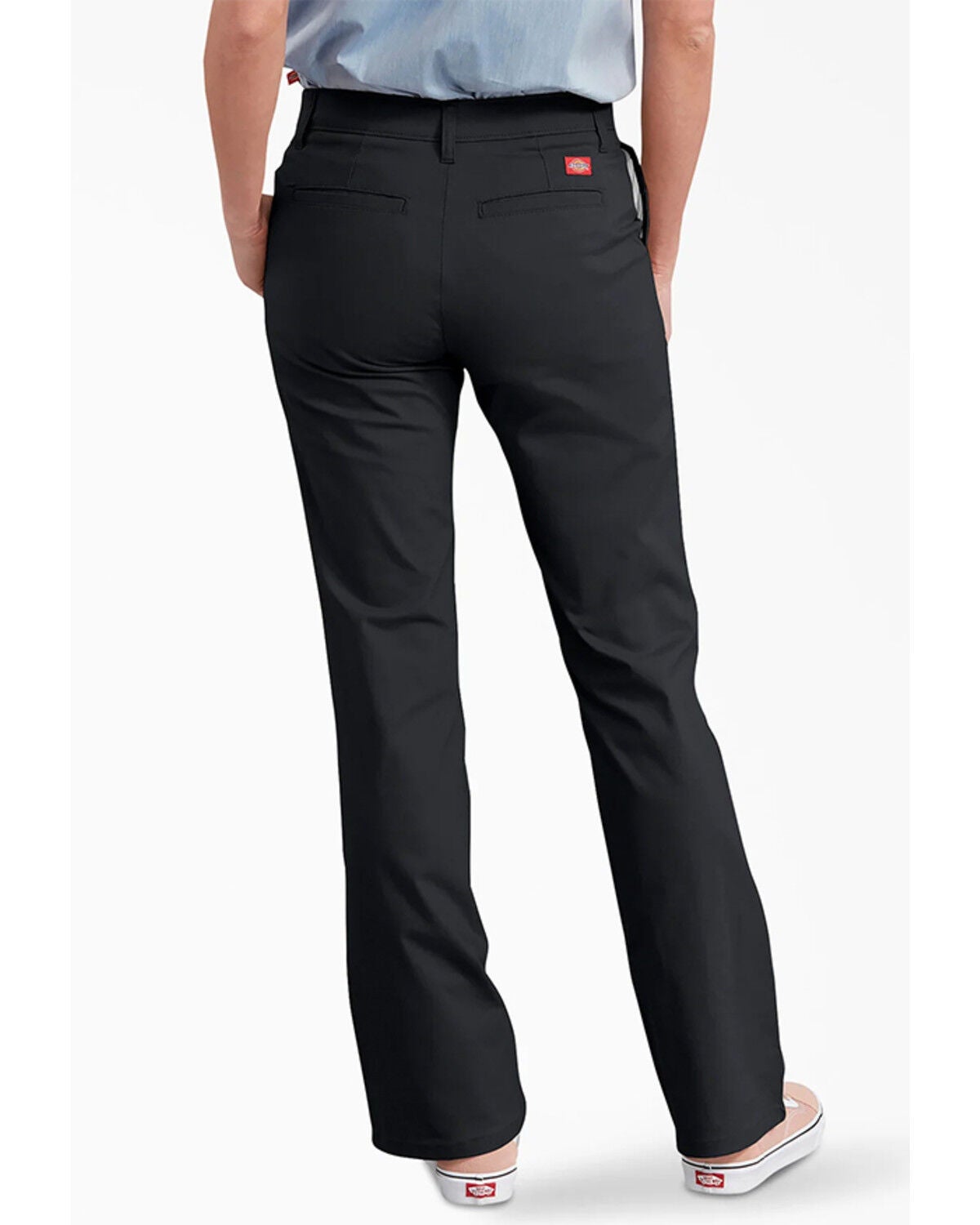 Image #2 - Dickies Women's FLEX Slim Fit Bootcut Pants, Black, hi-res