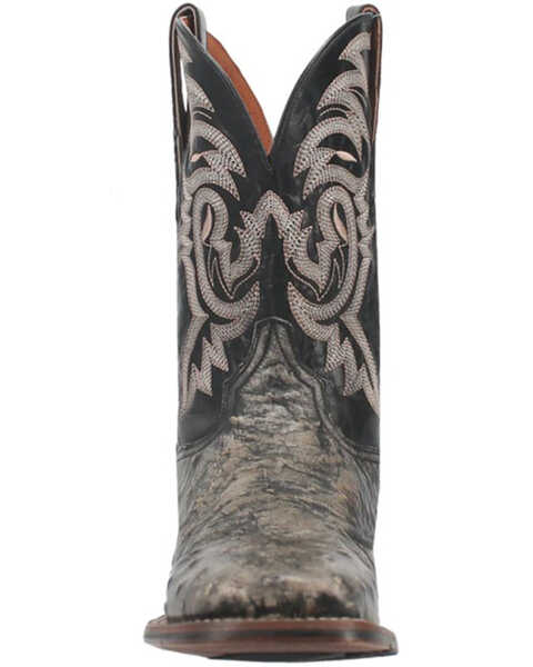 Image #4 - Dan Post Men's Dillinger Full Quill Ostrich Western Boots - Broad Square Toe , Grey, hi-res