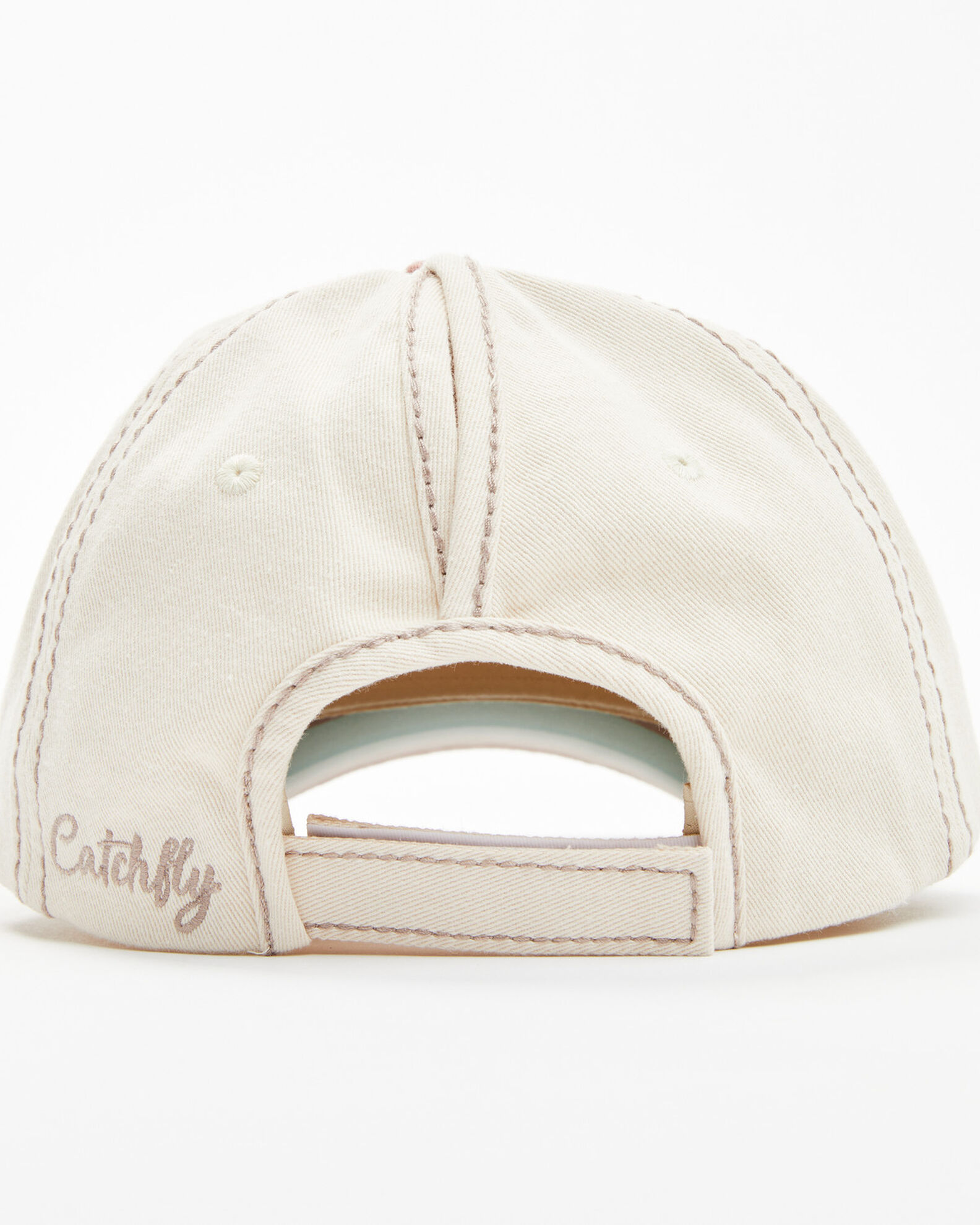 Image #4 - Catchfly Women's Desert Cowboy Ponytail Ball Cap, Red, hi-res