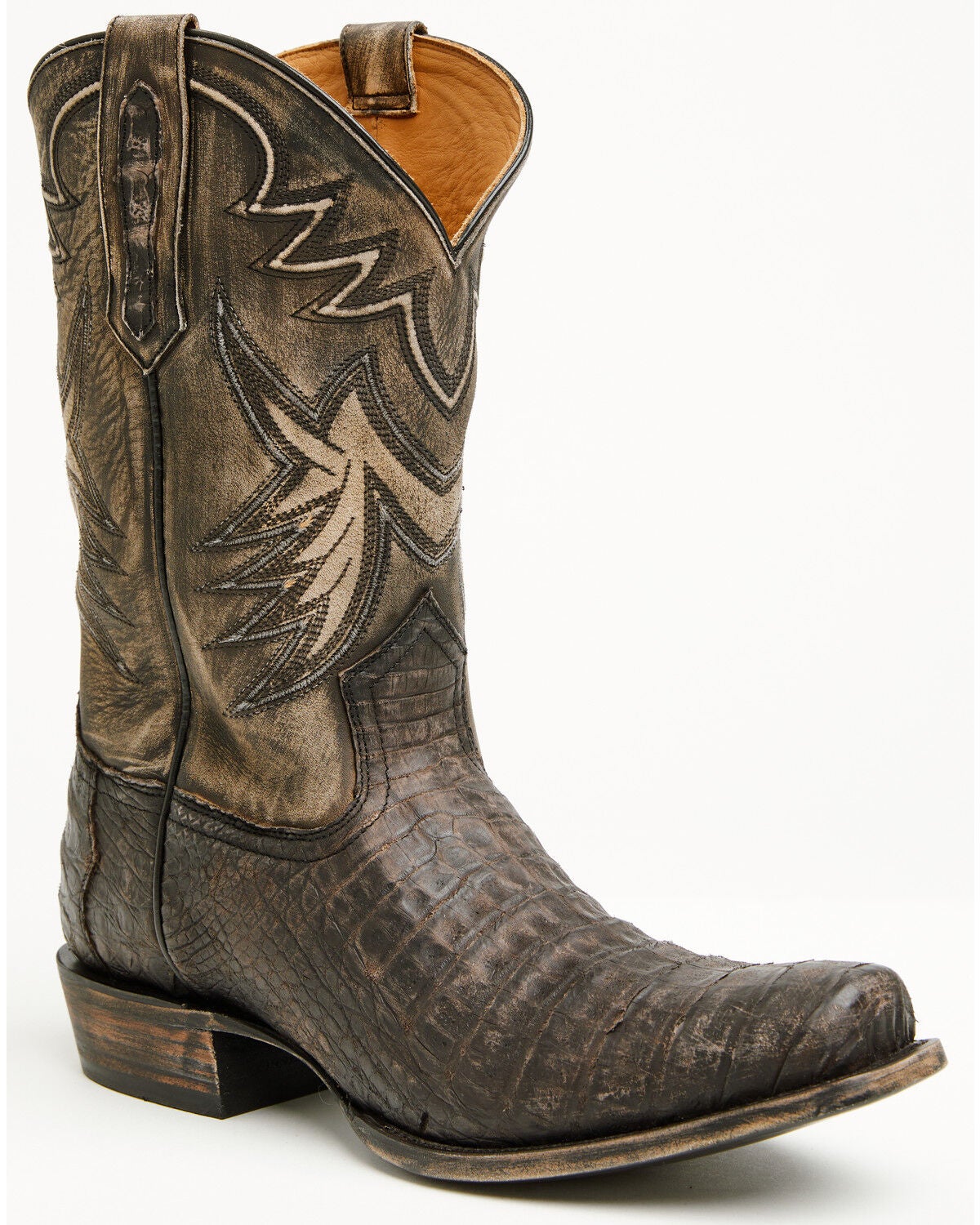 Image #1 - Cody James Black 1978&reg; Men's The Alston Exotic Caiman Belly Western Boots - Square Toe, Brown, hi-res