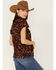 Image #4 - Revel Women's Floral Print Mock Neck Flutter Sleeve Top, Rust Copper, hi-res