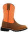 Image #2 - Rocky Boys' Monocrepe Western Boots - Broad Square Toe, Orange, hi-res