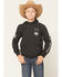 Image #2 - Ariat Boys' Logo Patriotic Graphic Hooded Sweatshirt, Black, hi-res