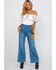 Image #6 - Free People Women's Seasons In The Sun Jeans, Blue, hi-res