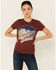 Image #1 - Bandit Brand Women's Rust Desert Dreamin Graphic Short Sleeve Tee, Rust Copper, hi-res